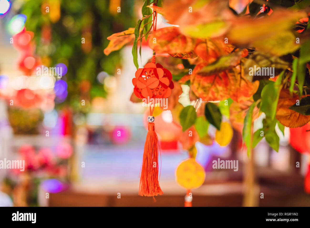 Chinese red lanterns for the Chinese New Year Stock Photo - Alamy