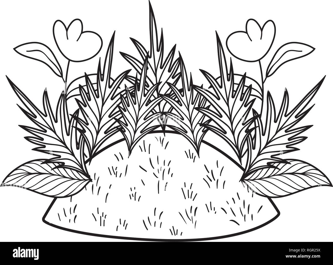 beautiful cute garden scene Stock Vector Image & Art - Alamy