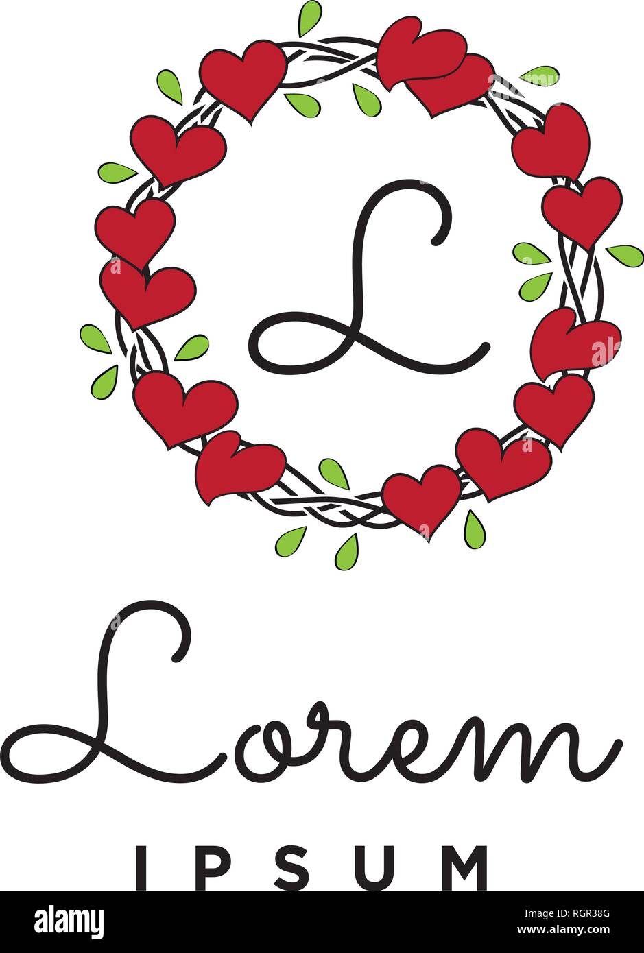 heart flowers, vector Stock Vector Image & Art - Alamy