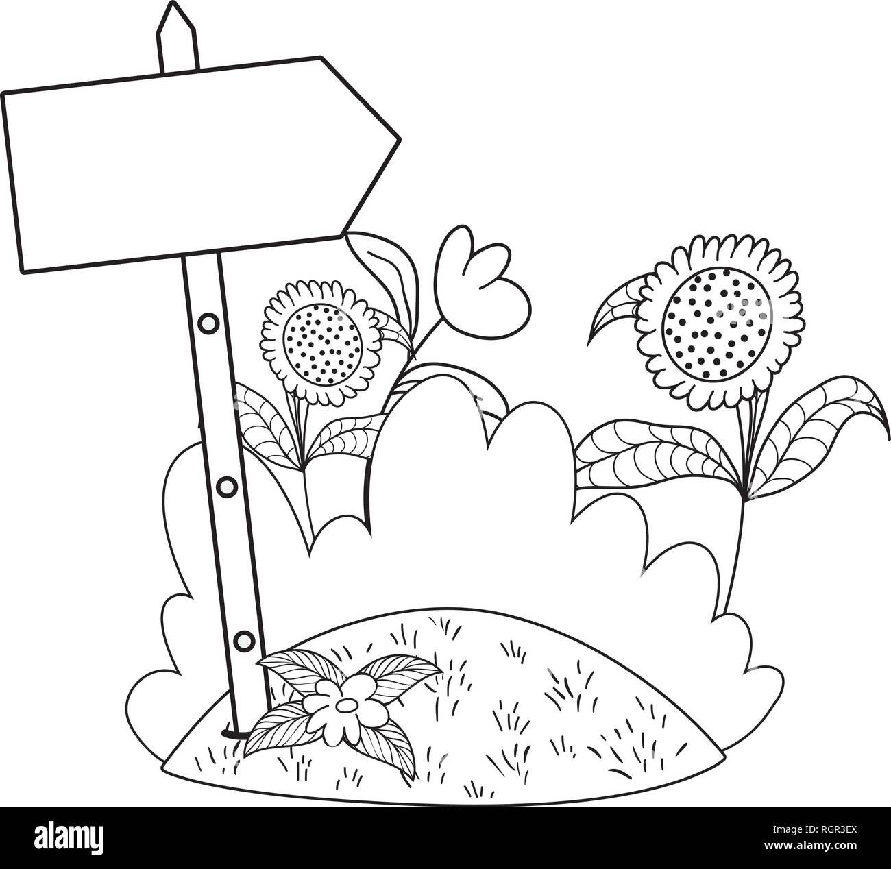 beautiful cute garden scene Stock Vector Image & Art - Alamy