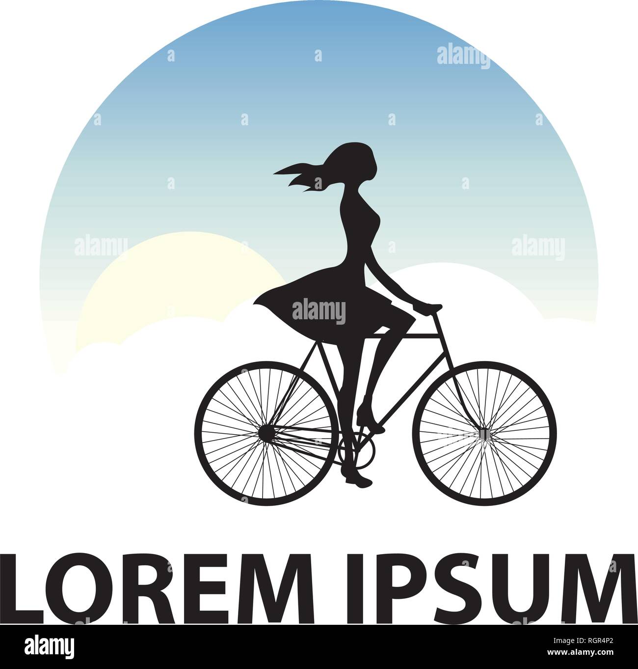 Riding bike Stock Vector Images - Alamy