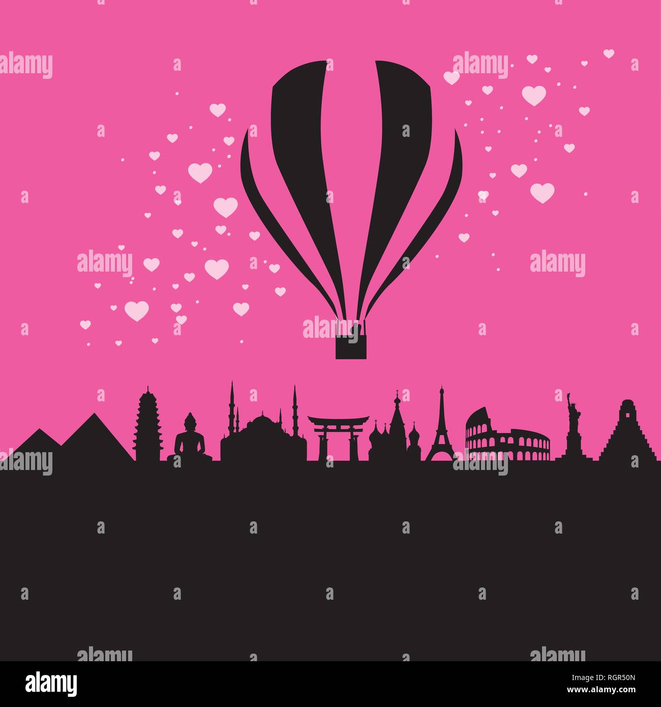 travel-around-the-world-stock-vector-image-art-alamy