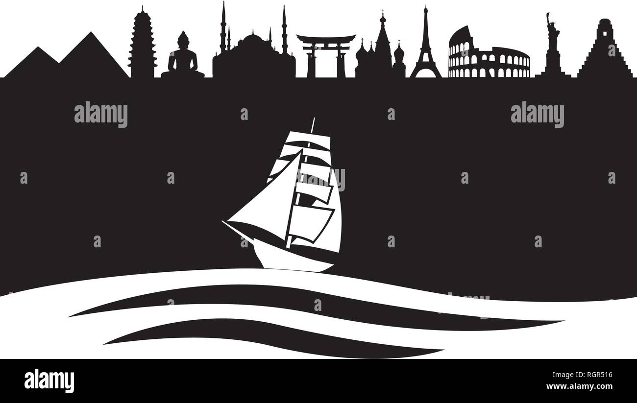 travel around the world Stock Vector