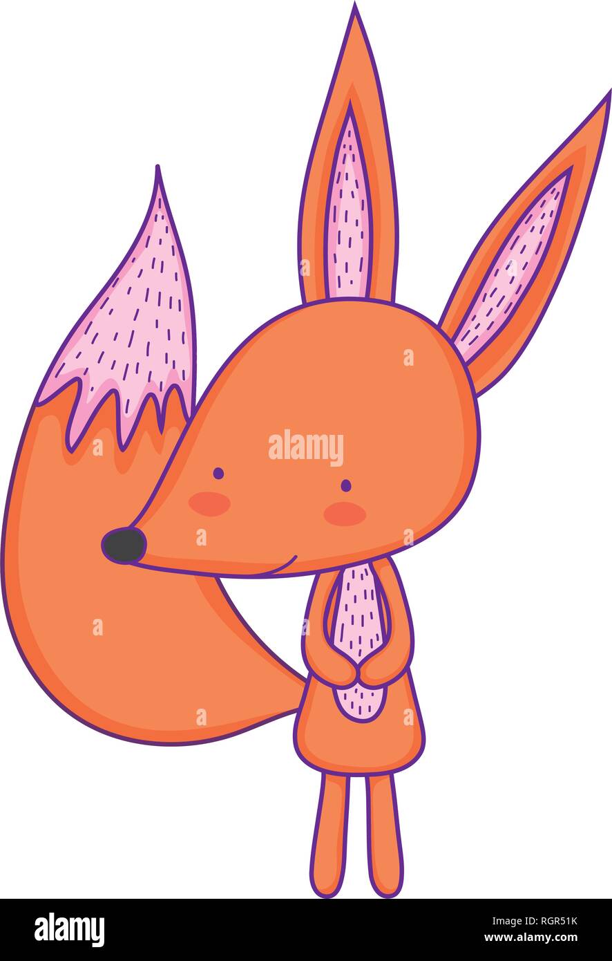 cute and little fox character Stock Vector Image & Art Alamy