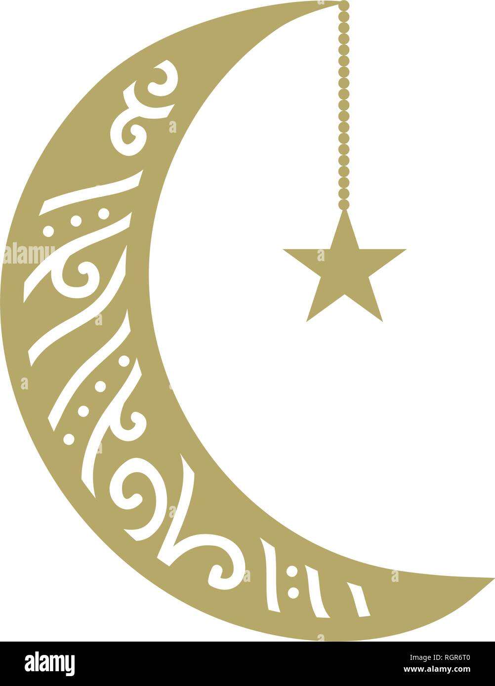 moon and star Stock Vector