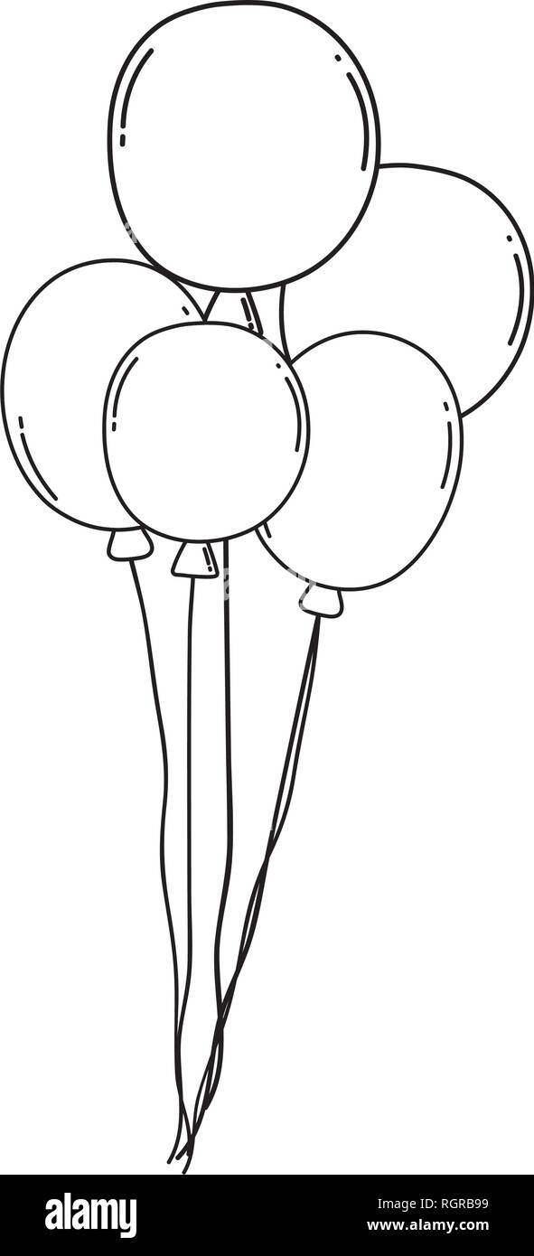 party balloons helium floating Stock Vector Image & Art - Alamy