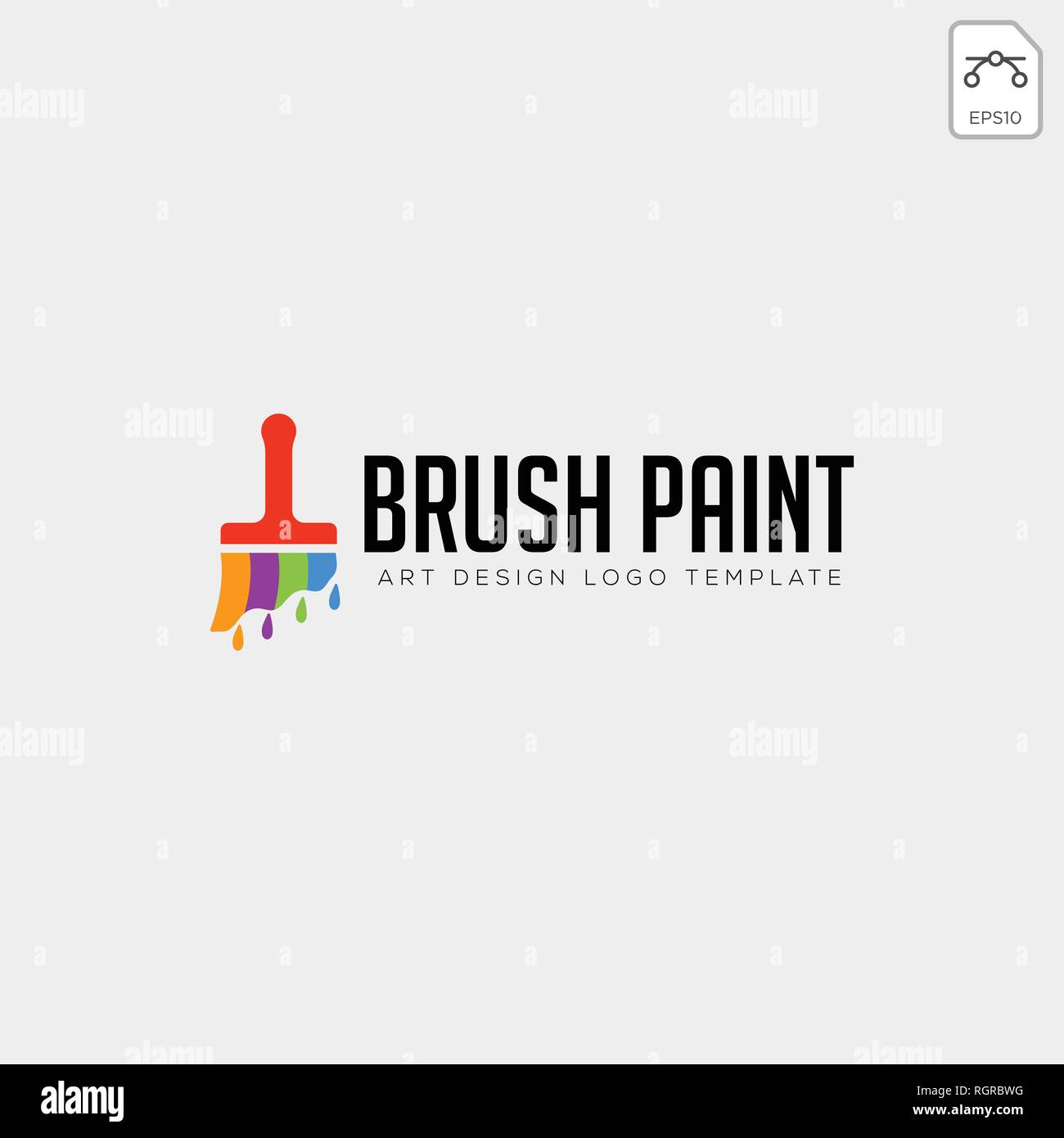 paint brush colorful logo template vector icon element - vector Stock ...