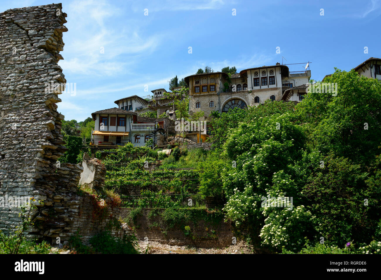 Old town, Gjirokaster, Albania, Gjirokastër Stock Photo