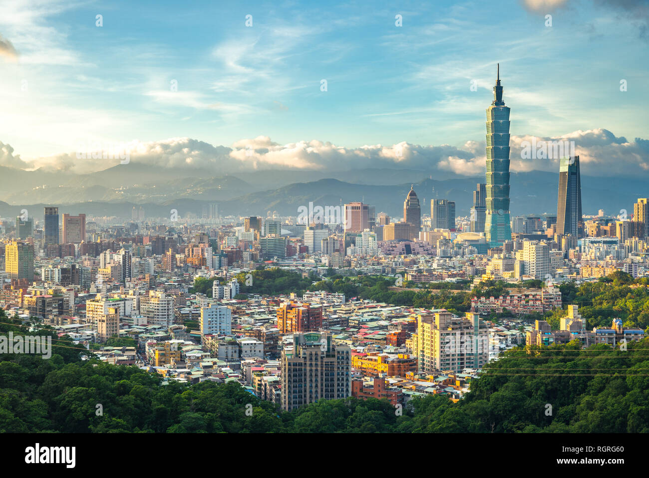 Panoramic view of Taipei City, taiwan Stock Photo