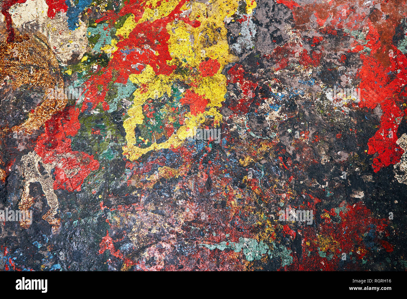 Abstractionism painting randomly formed by colored paint stains Stock Photo  - Alamy