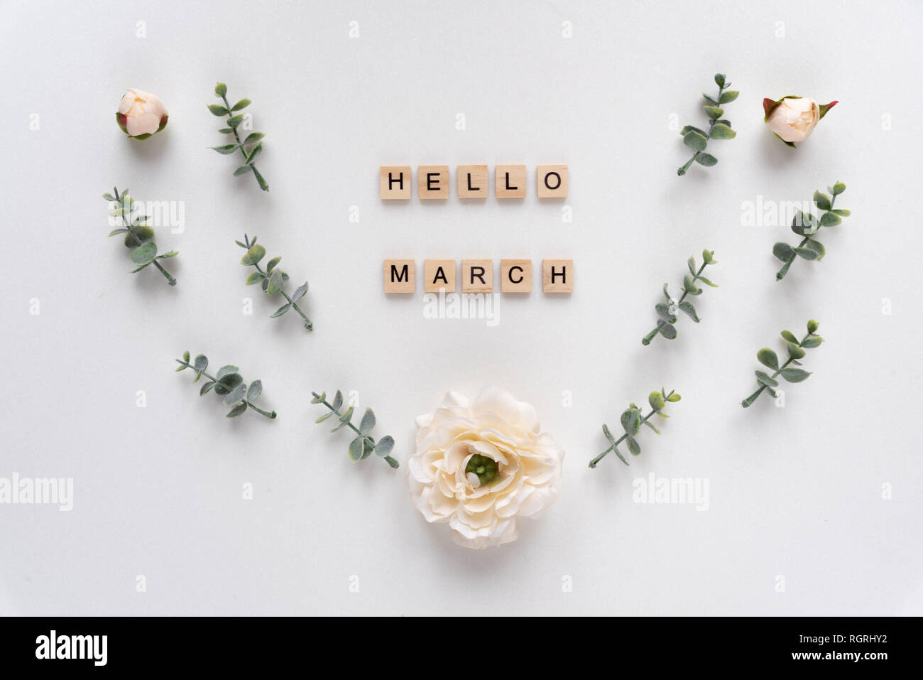 Hello March Words On White Marble Background Stock Photo Alamy Hello march words on white marble background stock photo alamy