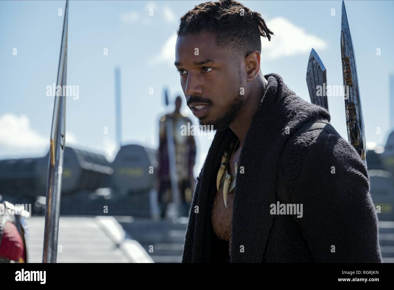 michael-b-jordan-black-panther-high-resolution-stock-photography-and