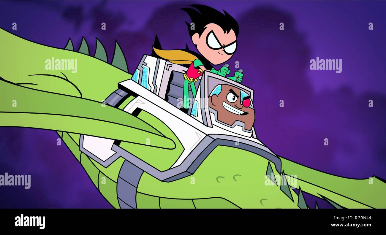 Robin Cyborg Teen Titans Go To The Movies 2018 Stock Photo Alamy