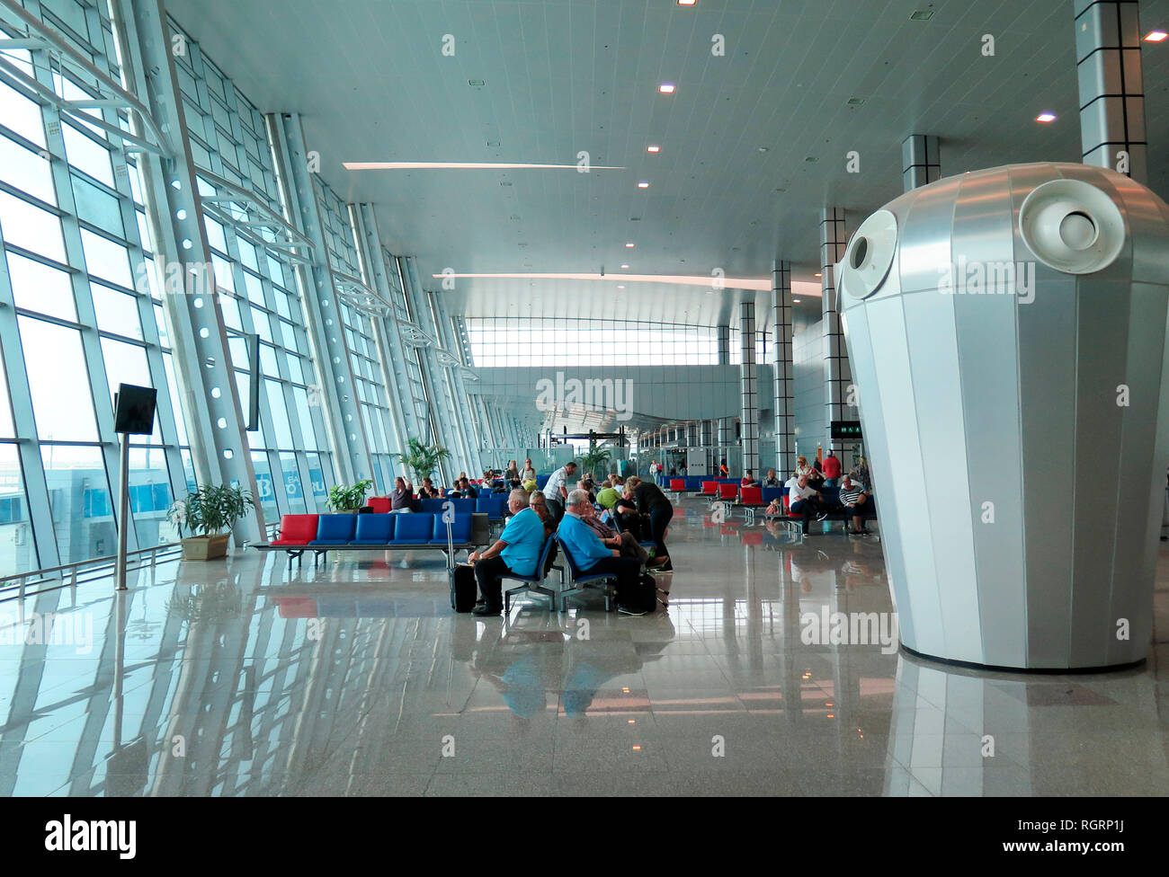 Wartebereich, Flughafen, Hurghada, Aegypten Stock Photo