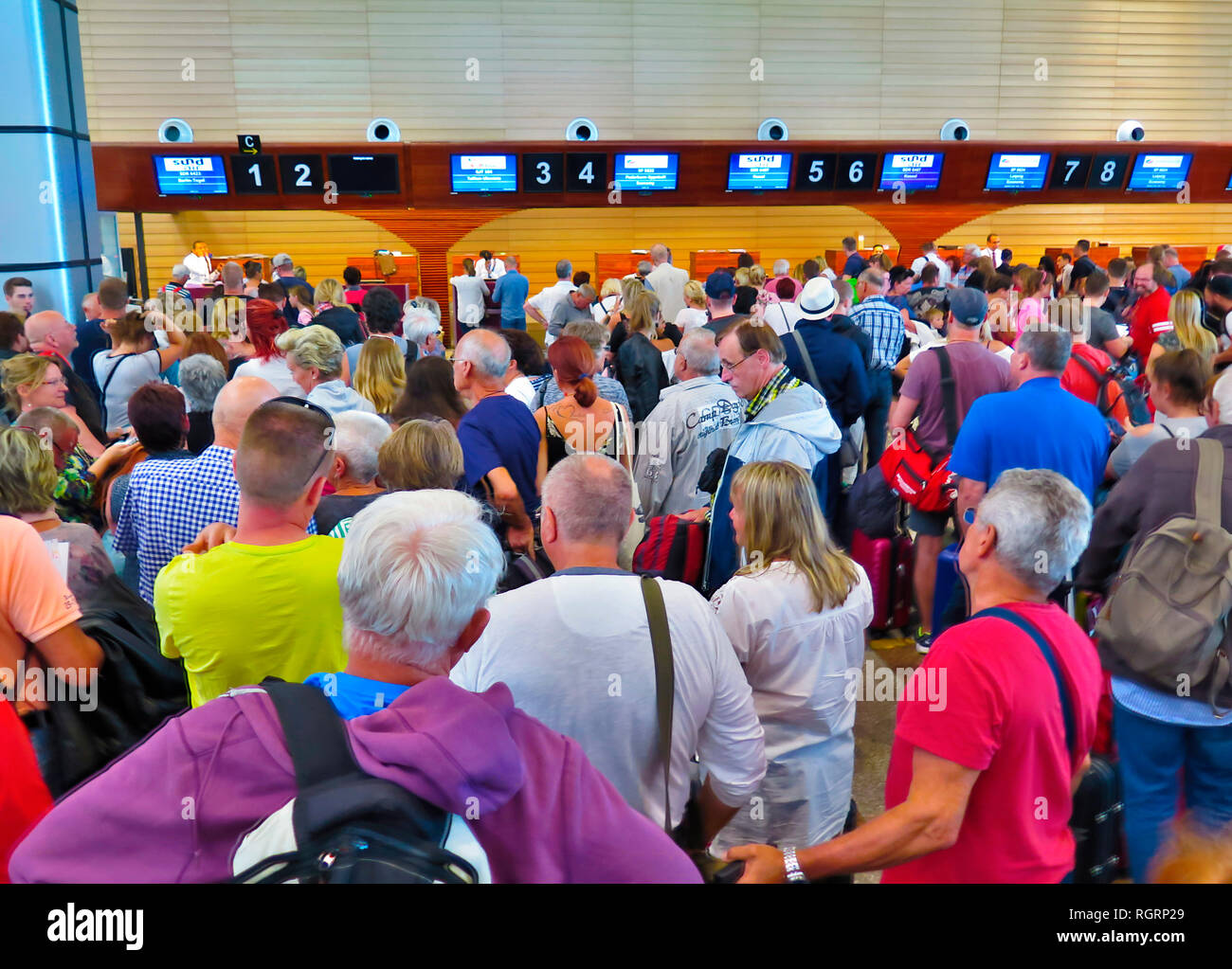 Abfertigung, Haupthalle, Abflug, Flughafen, Hurghada, Aegypten Stock Photo