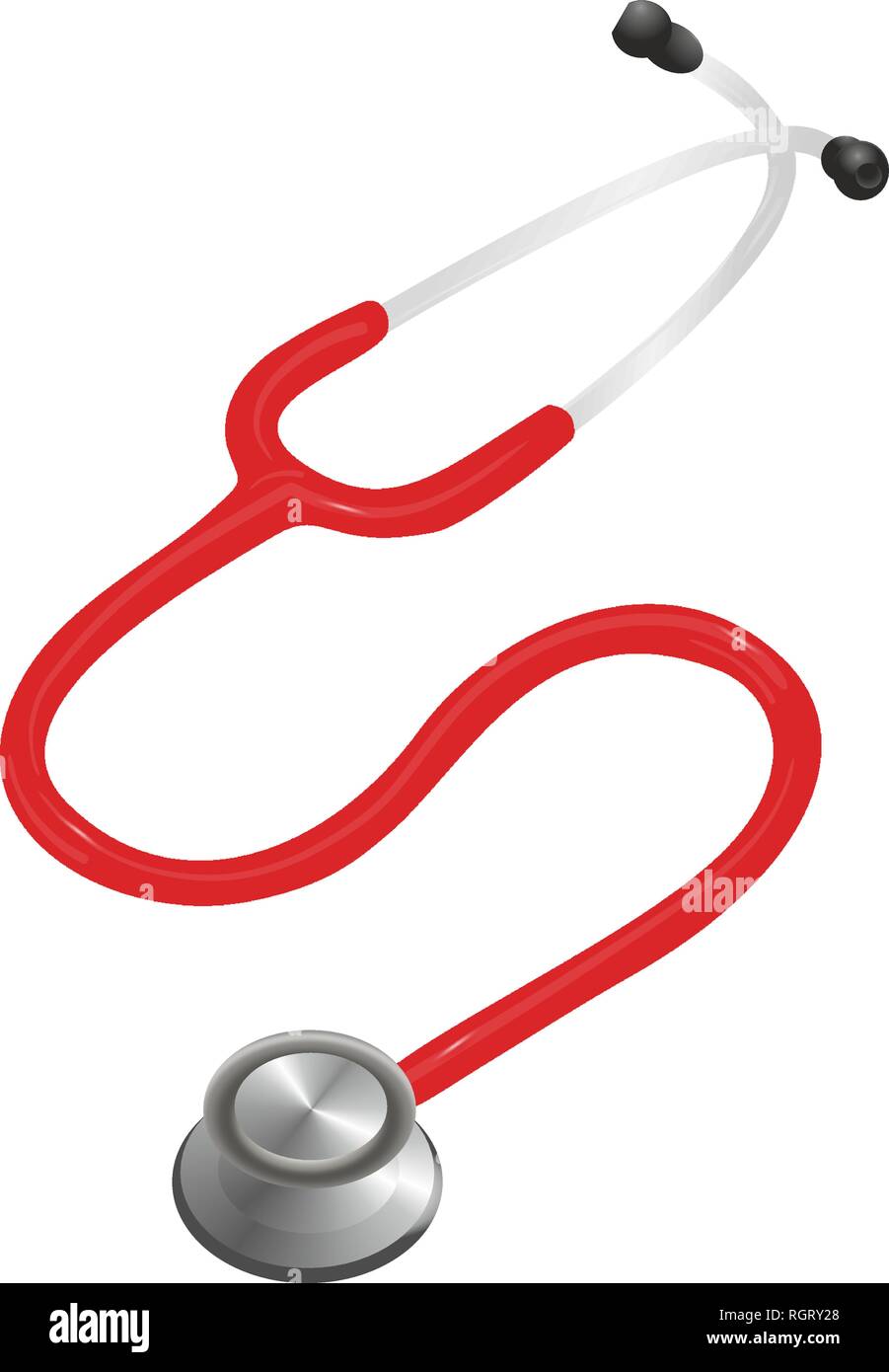 Medical stethoscope on a white background Stock Vector Image & Art - Alamy