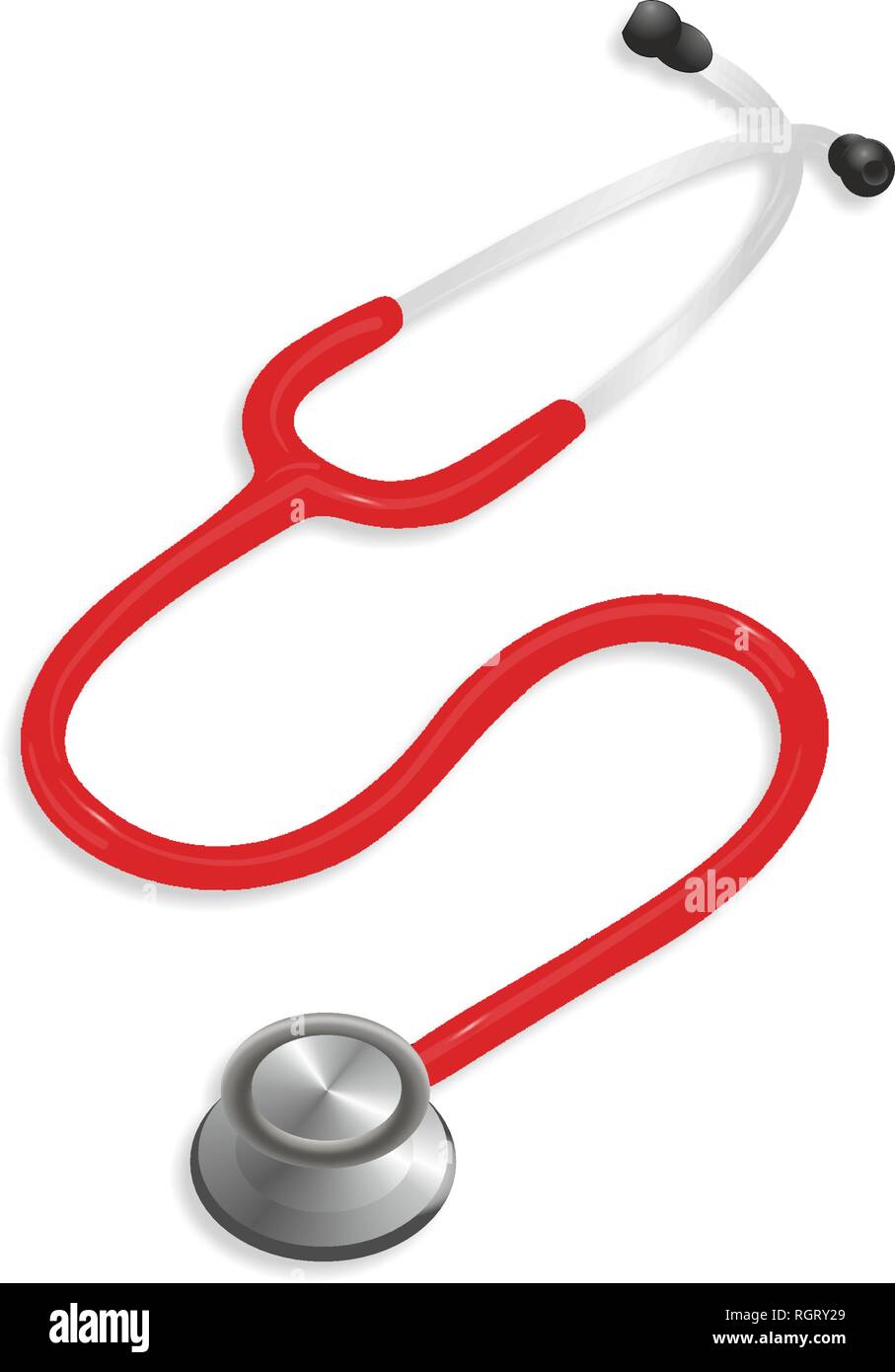 Medical stethoscope on a white background Stock Vector Image & Art - Alamy