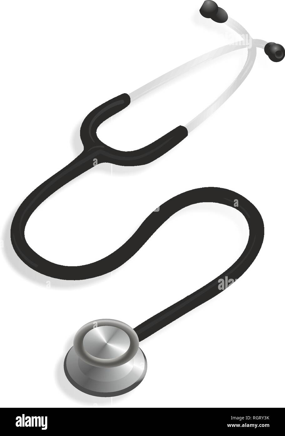 Medical stethoscope on a white background Stock Vector Image & Art Alamy