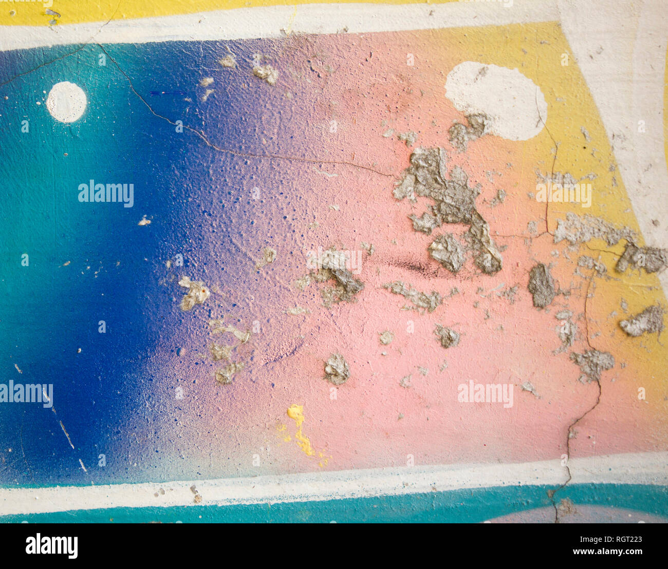 Old Wall Texture Spray Paint Pink Blue Stock Photo Alamy