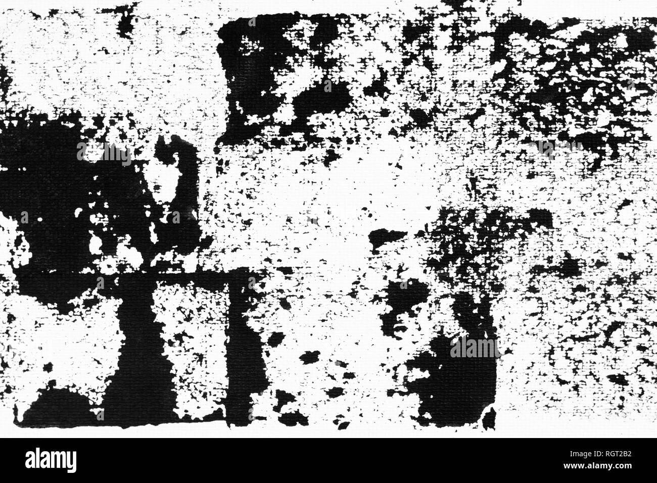 Abstract black ink splash on white paper. Grunge textured for abstract