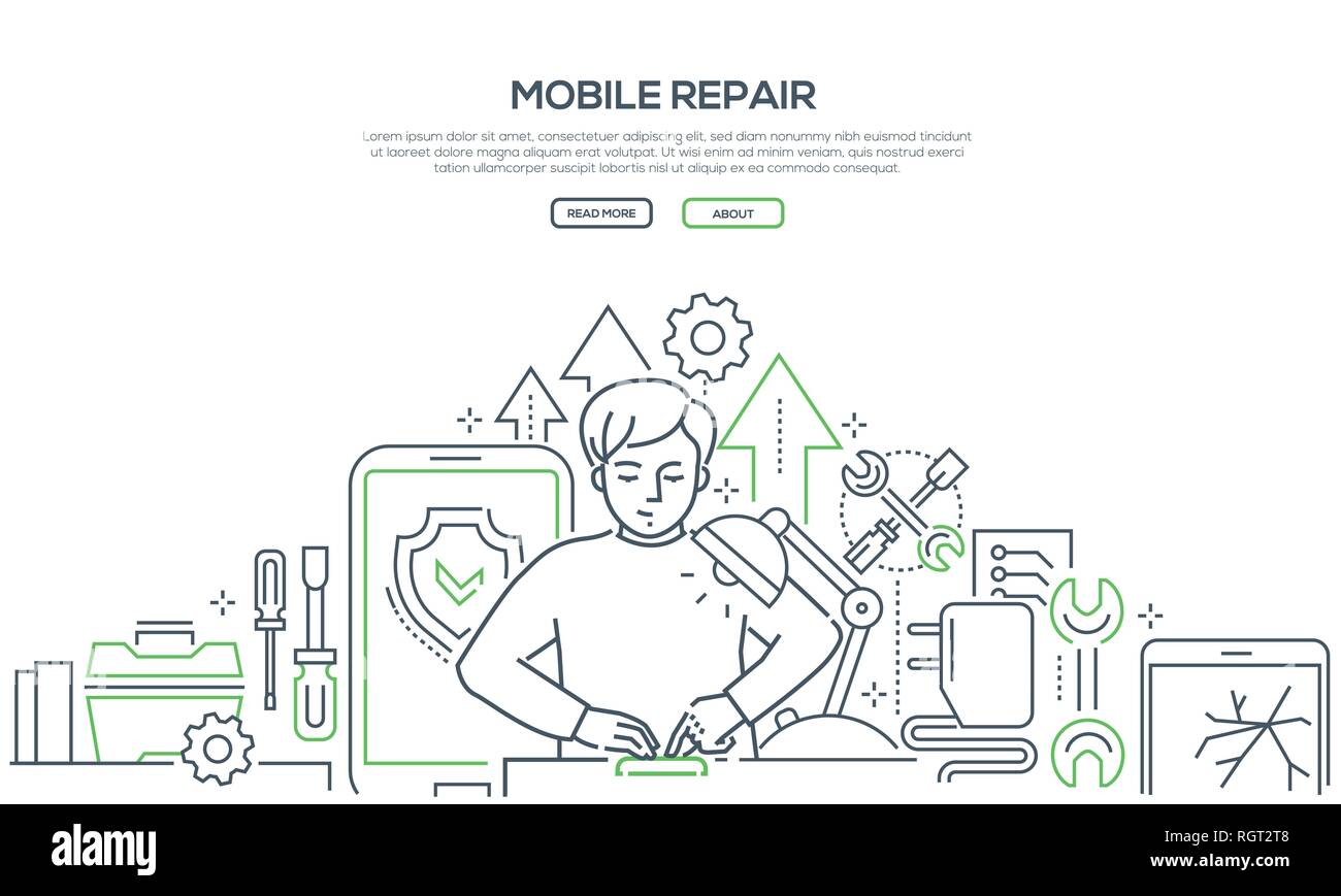Mobile repair service hi-res stock photography and images - Alamy