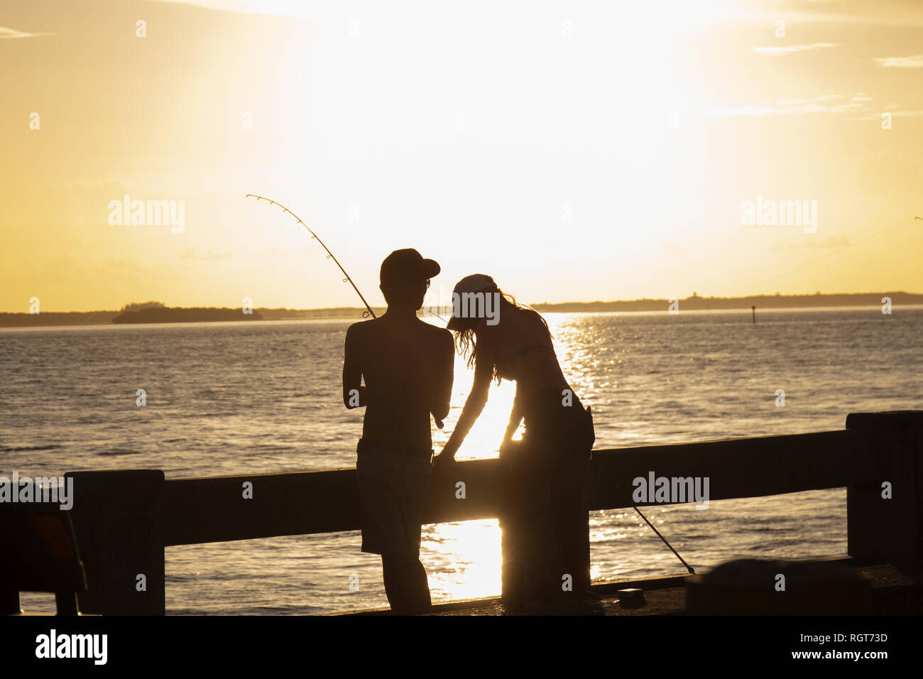 Boy Girl Go Hand Fishing Rods Stock Photo 707826568