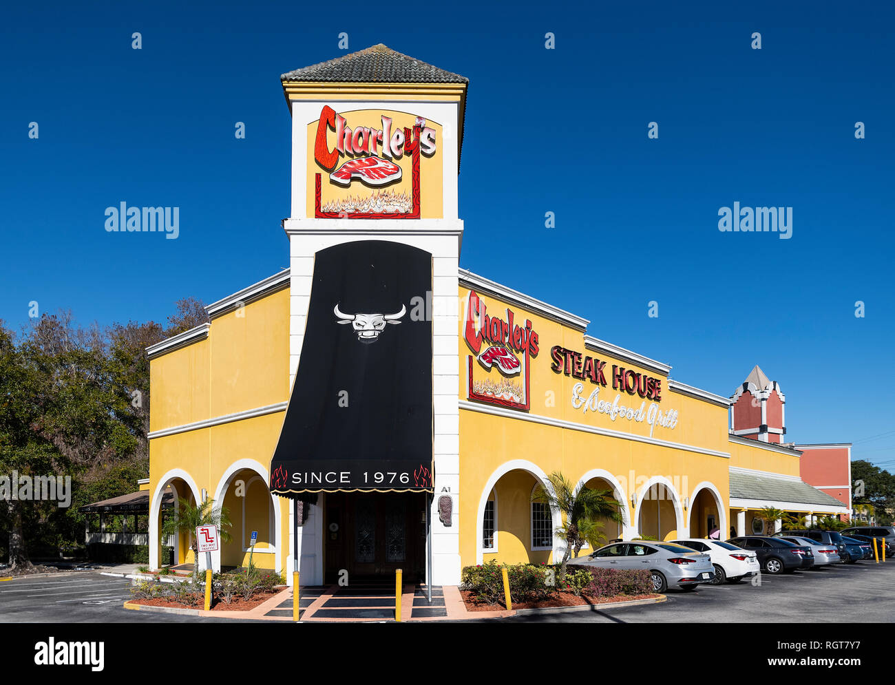 Charley's Steak House and Seafood Grill, Kissimmee, Florida, USA. Stock Photo