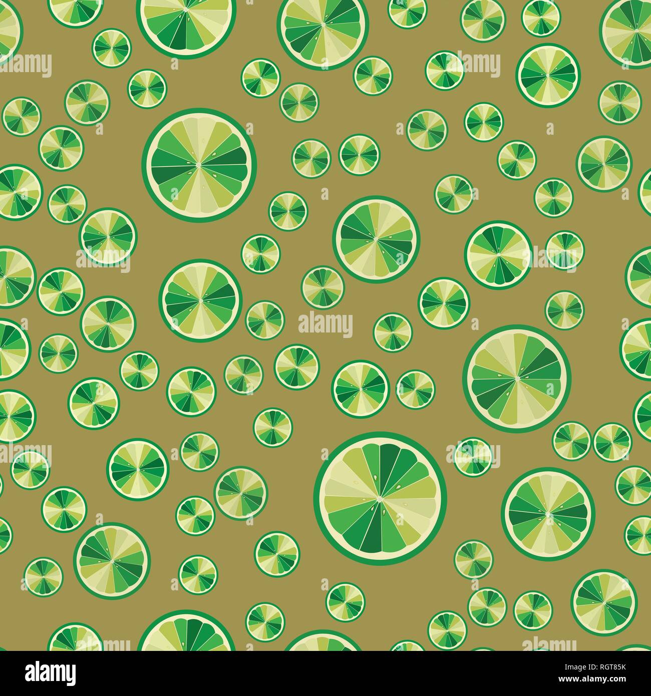 Vector bright lime slices seamless background. Green organic flat ...