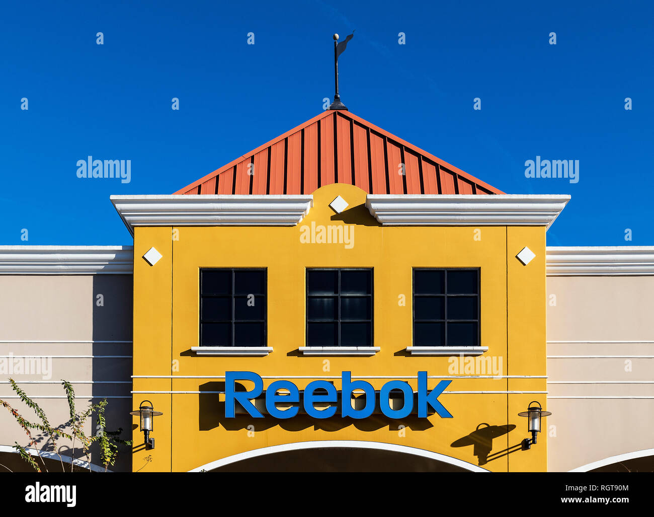 Reebok factory outlet store, Orlando, Florida, USA. Stock Photo