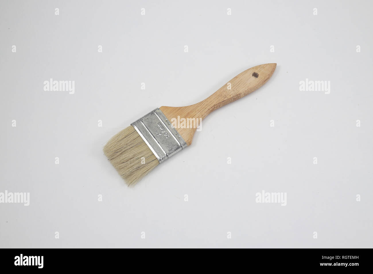 clean generic paint brush on white background used for painting, art and crafts, home improvement Stock Photo