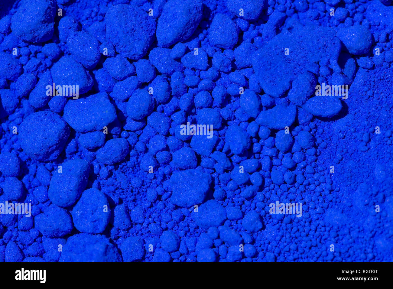 Blue ultramarine pigment as background Stock Photo