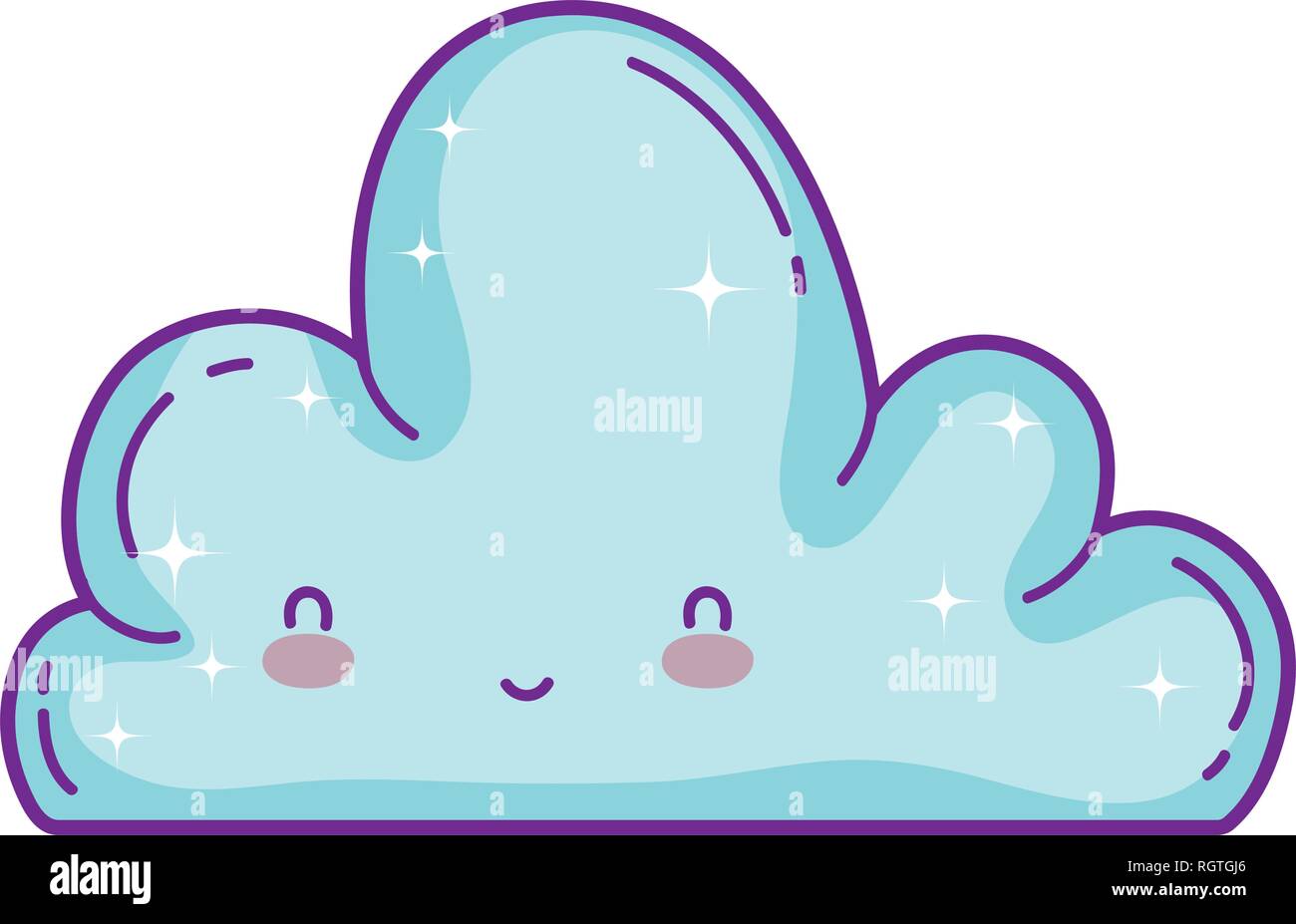 cute cloud kawaii character Stock Vector Image & Art - Alamy