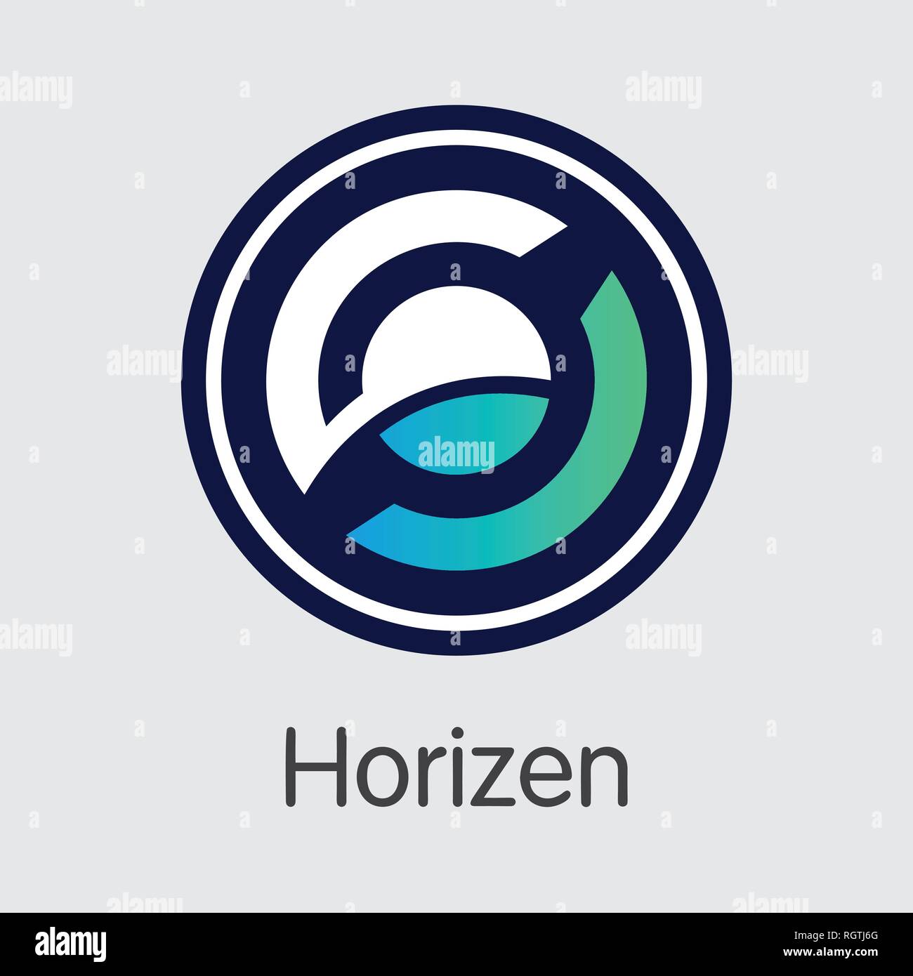 ZEN - Horizen. The Logo of Cryptocurrency or Market Emblem. Stock Vector