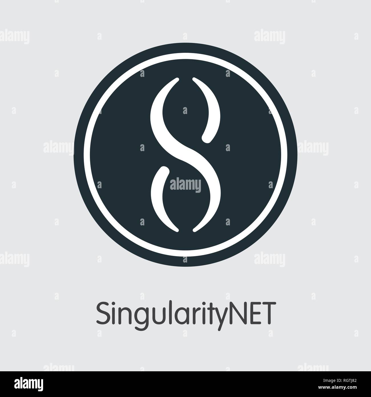 AGI - Singularitynet - The Coin Icon. Vector Illustration. Stock Vector