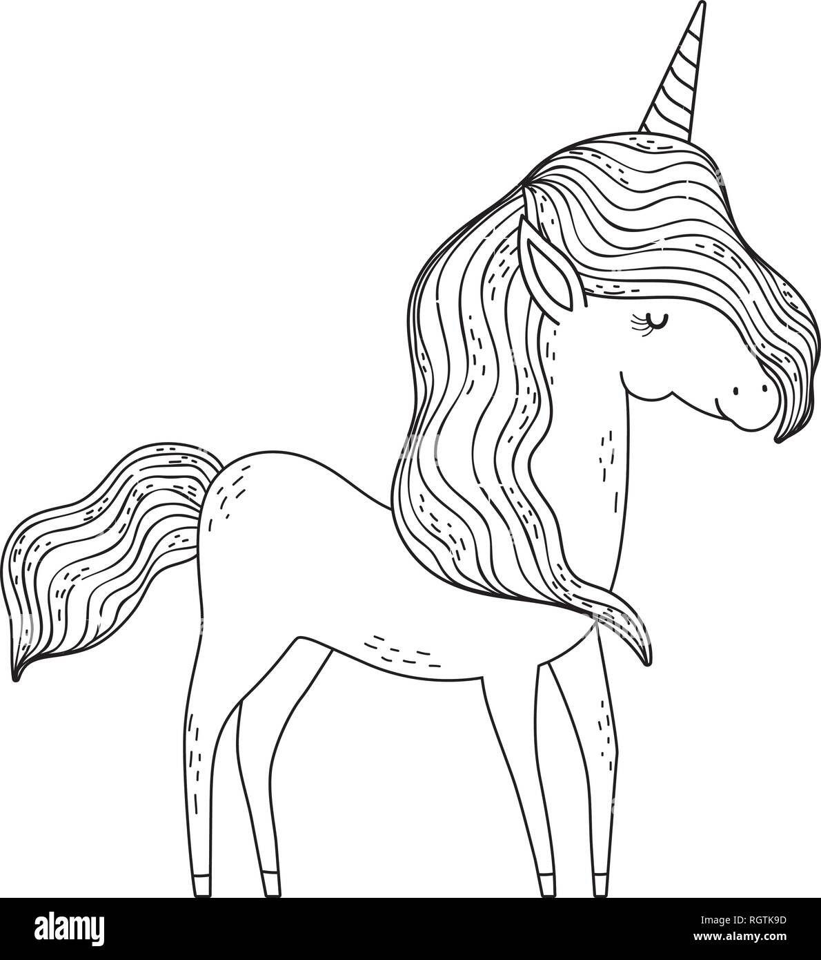 beautiful little unicorn character Stock Vector Image & Art Alamy