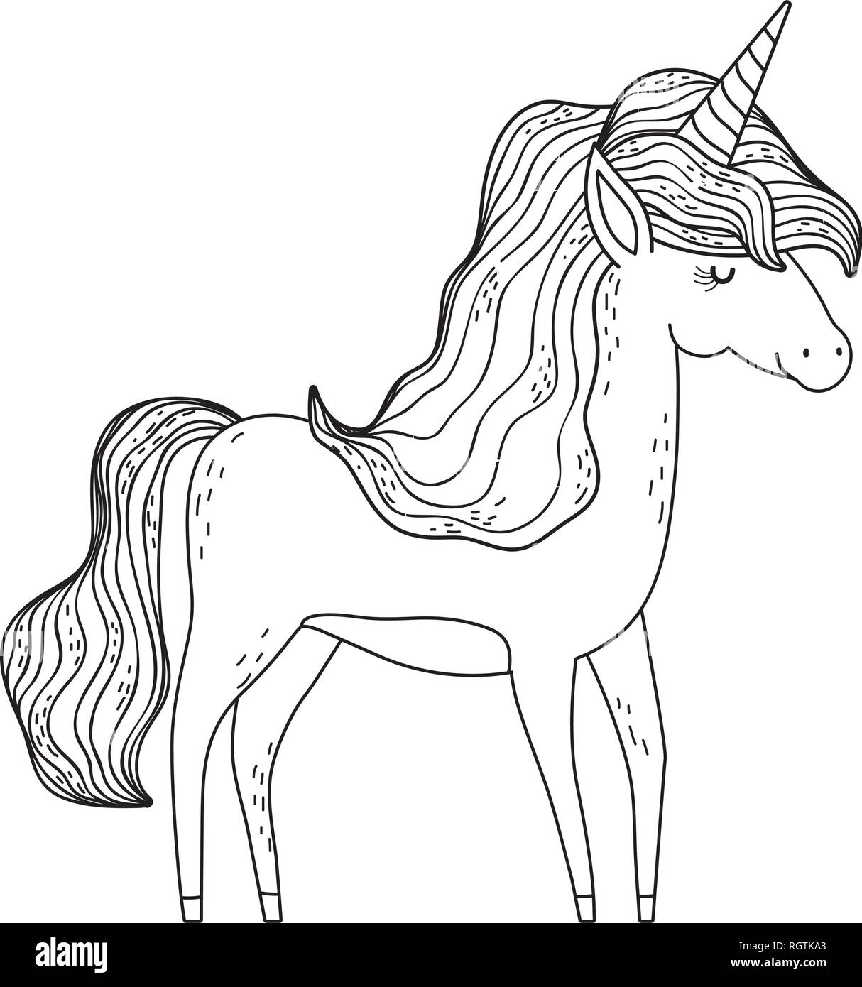 beautiful little unicorn character Stock Vector Image & Art Alamy