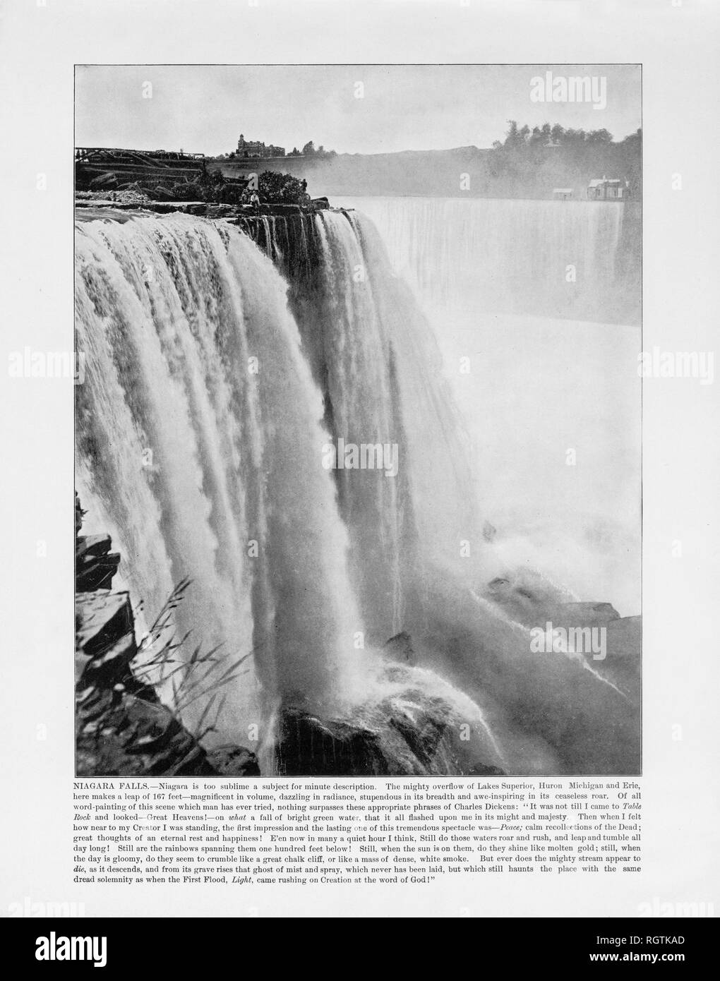 Niagara Falls, New York, United States, Antique American Photograph, 1893 Stock Photo