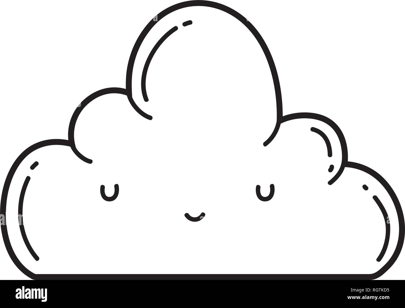 cute cloud kawaii character Stock Vector Image & Art - Alamy