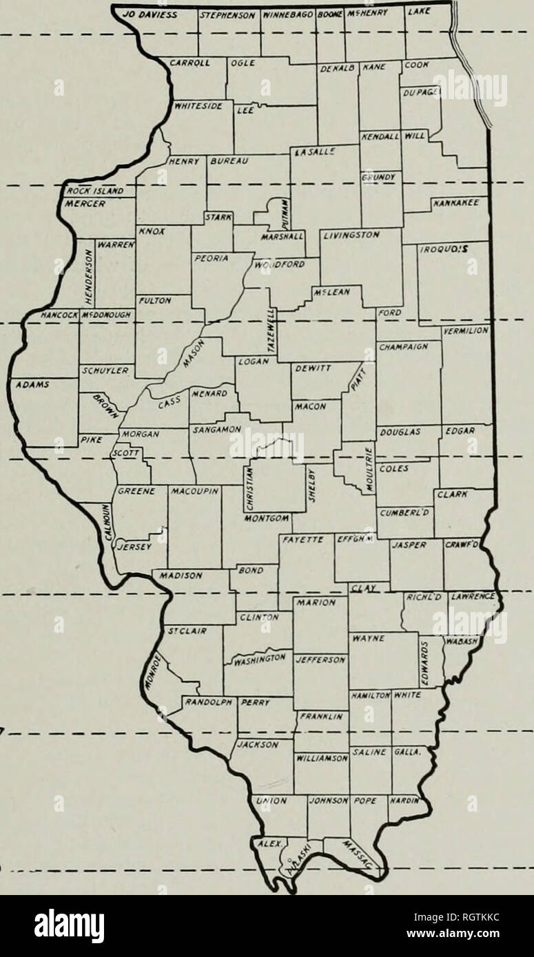 Normal illinois on a map hi-res stock photography and images - Alamy