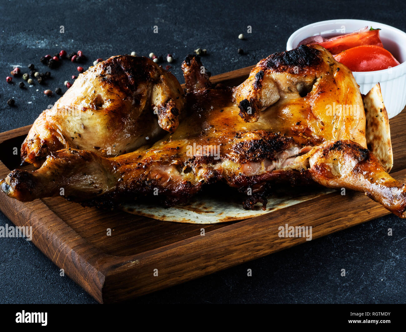 Charcoal grilled chicken Stock Photo Alamy