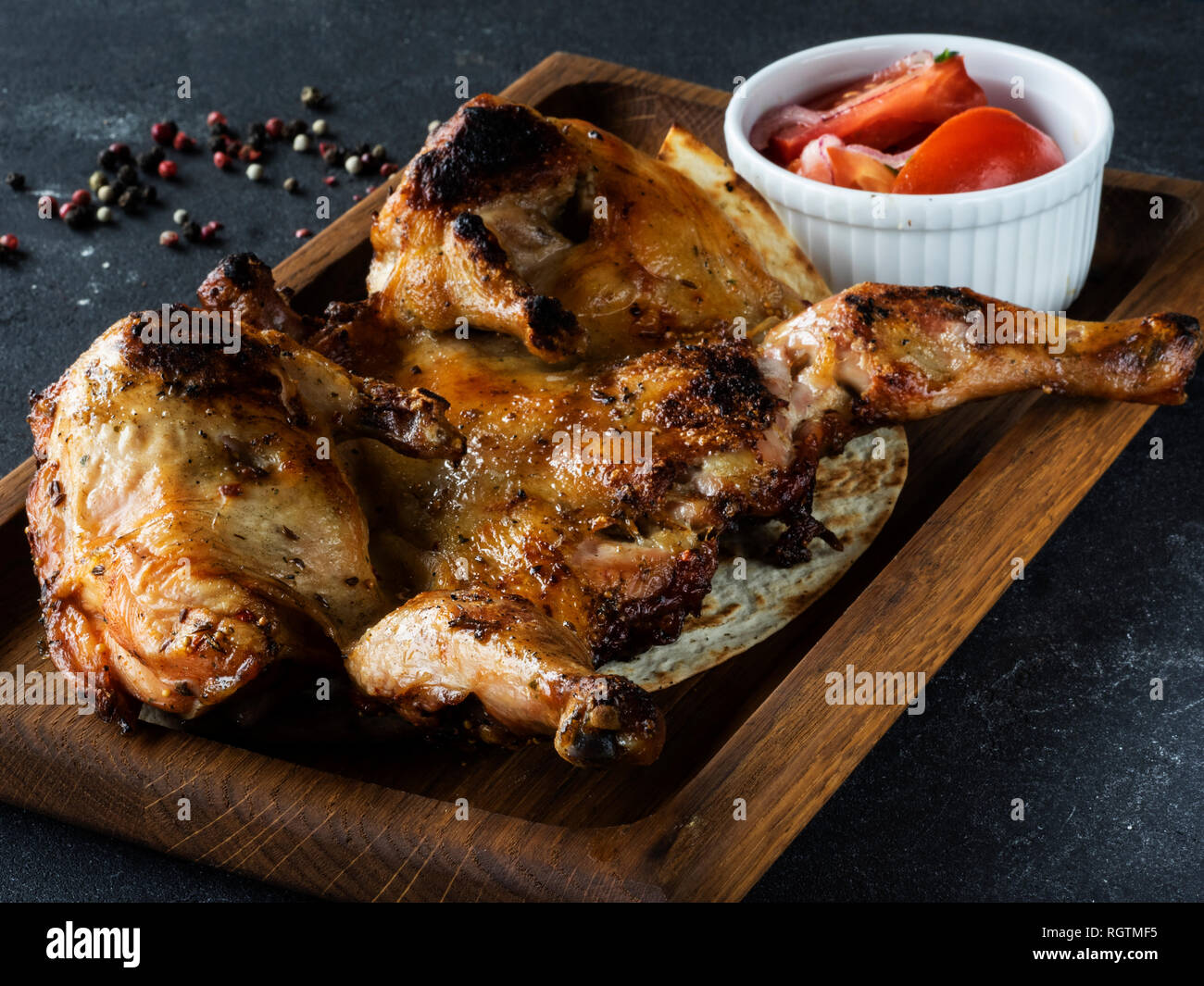Charcoal grilled chicken Stock Photo Alamy