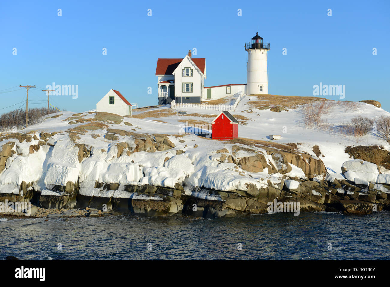 Cape Neddick Lighthouse (Nubble Lighthouse) at Old York Village in