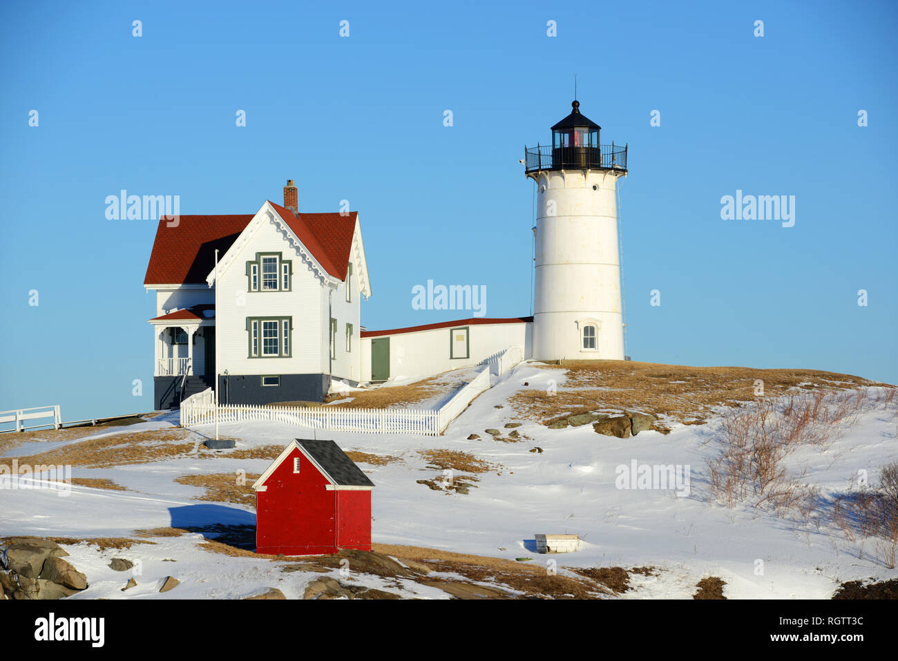 Cape Neddick Lighthouse (Nubble Lighthouse) at Old York Village in