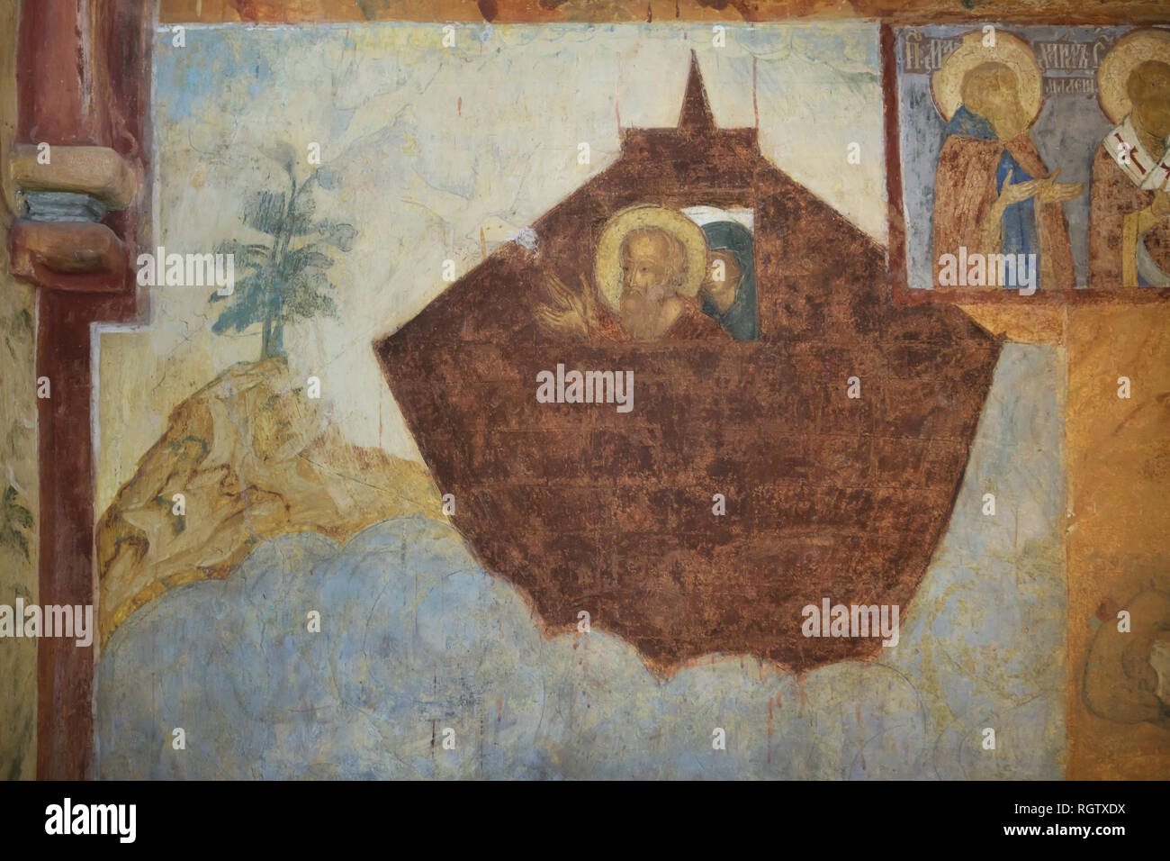 Noah's Ark depicted in the fresco by Russian icon painters