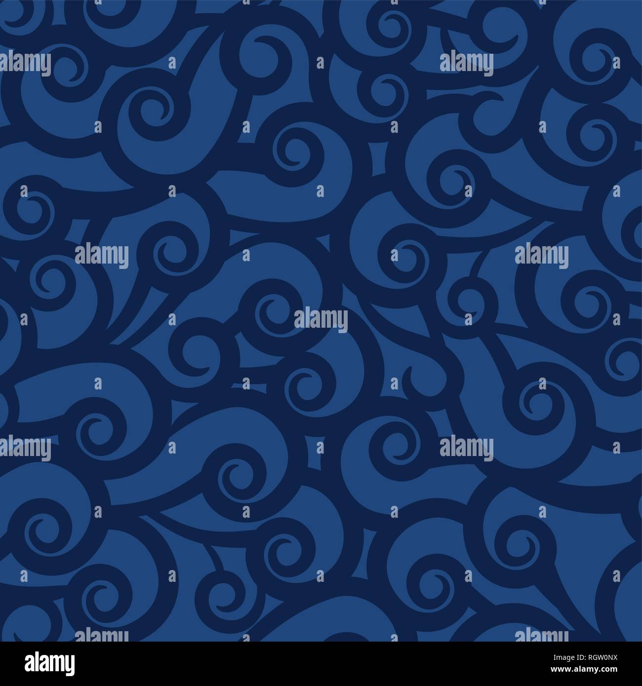 Dark indigo blue background with abstract pattern Stock Vector