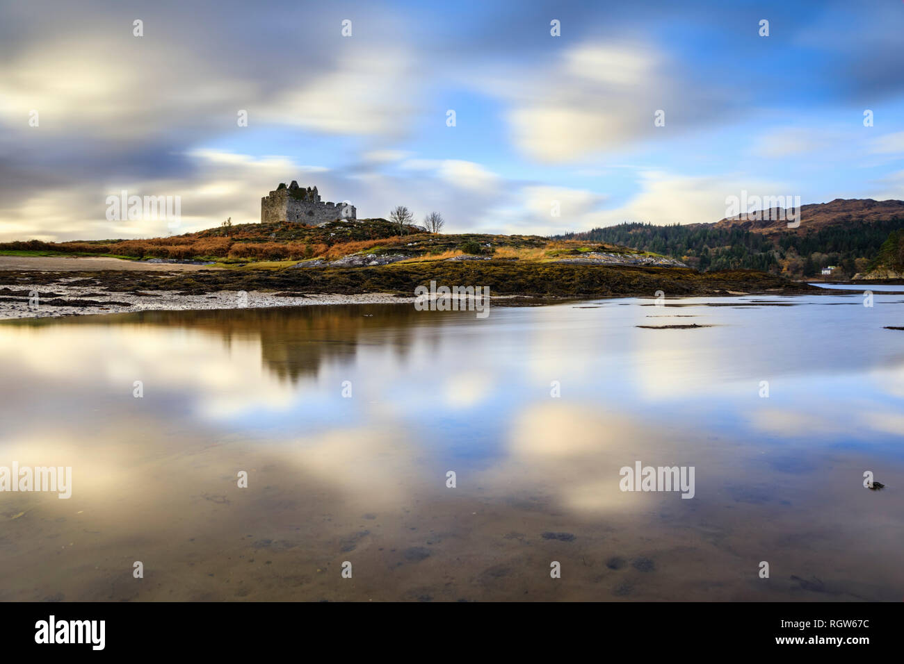 Tioram Castle, Loch Moidart, Scotland Stock Photo
