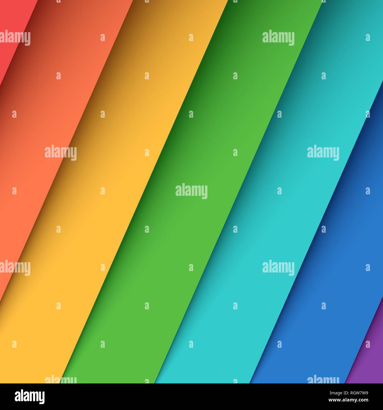 Set seven color paper. Rainbow Stock Vector Image & Art Alamy