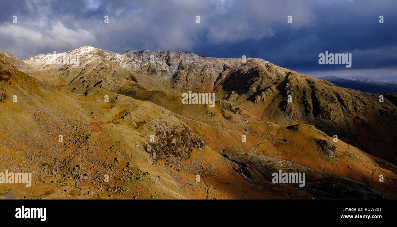 Lake District Mountains from Coniston Old Man in the English Lake