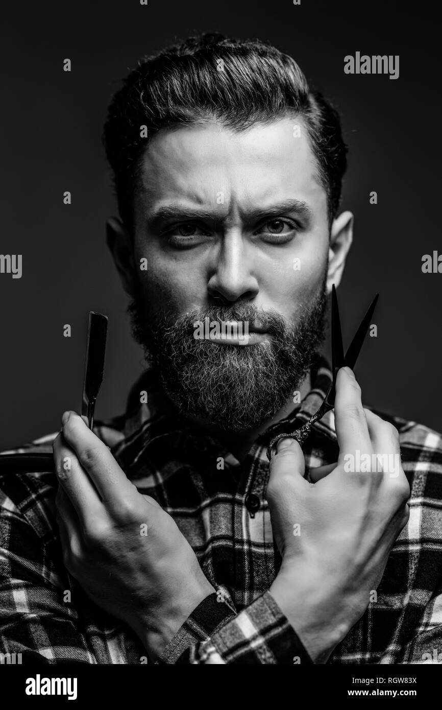 Barber Shop Black and White Stock Photos & Images - Alamy
