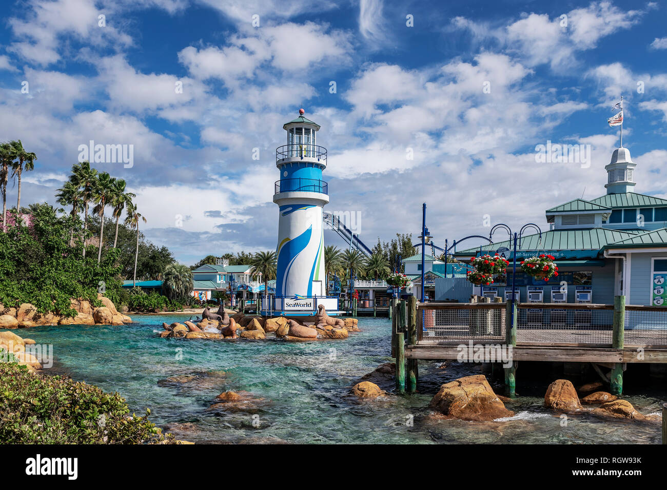 Seaworld marine park, Orlando Florida, USA. Stock Photo